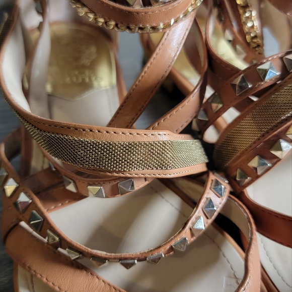 Vince Camuto Havkina Gladiator Thong Sandals size 8 fudge tan brown women's shoe - Picture 5 of 15